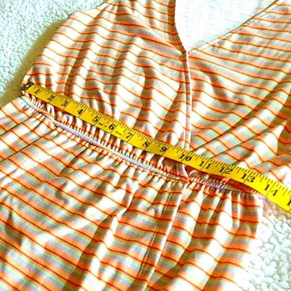 SO Faux-Wrap Knit Romper – Orange Stripe – Women M – NWT - Picture 9 of 13